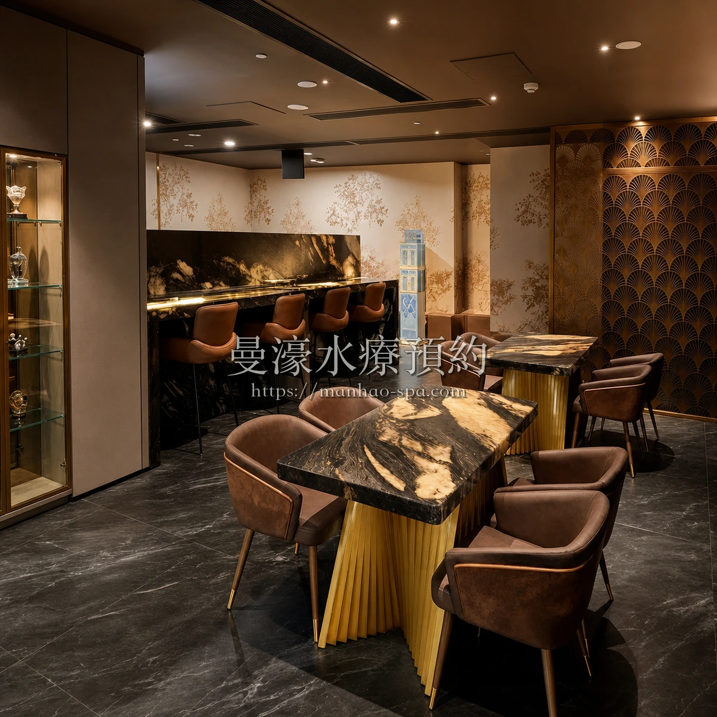 曼濠水療 雲石餐區